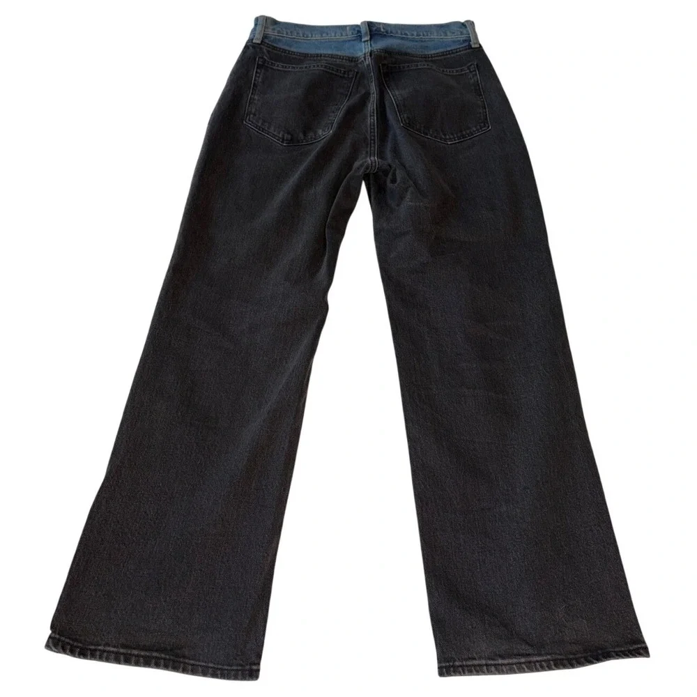 Abercrombie 90s Relaxed Jeans 30‎ Short Two Tone Colorblock High Rise Straight